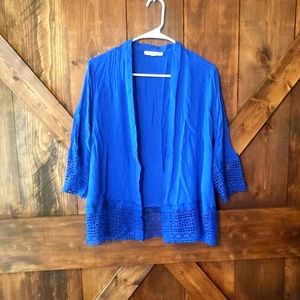❤️🩷❤️ Petite large royal blue cardigan